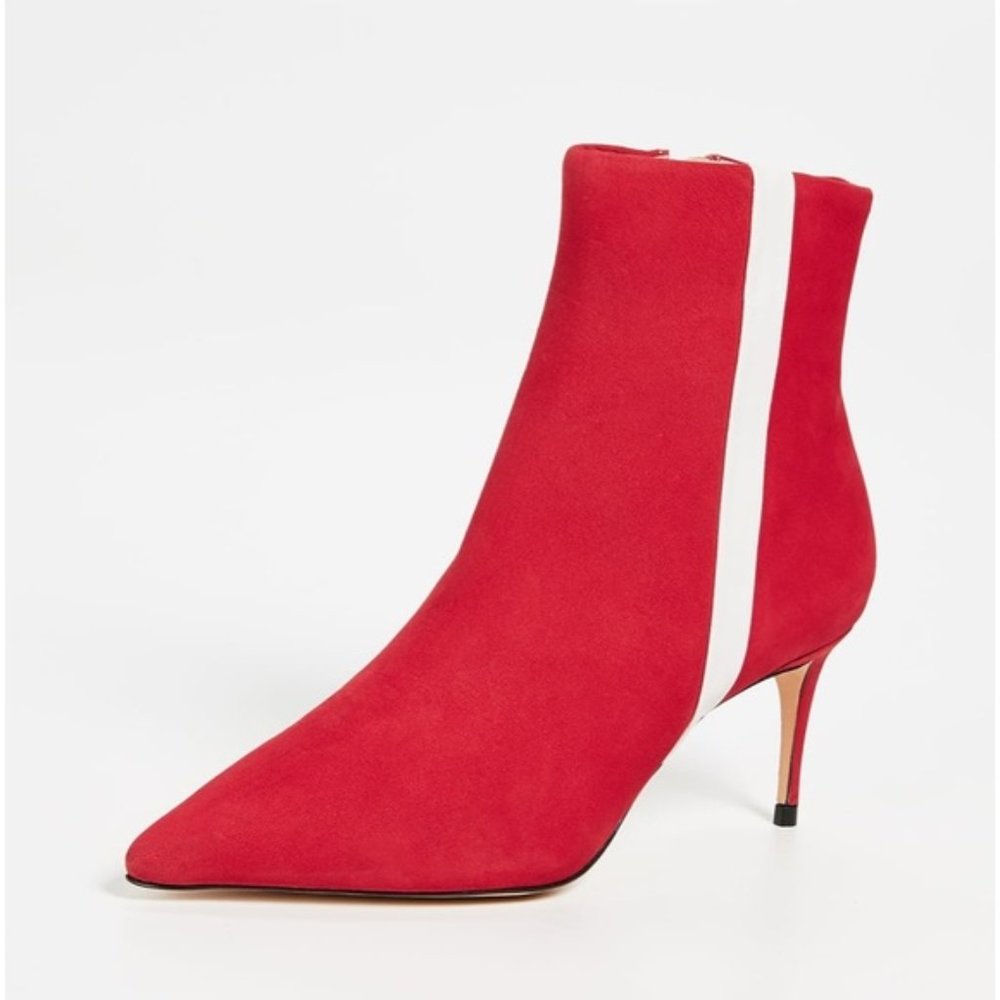 Schutz red Suede Booties in Size 6